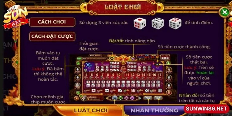 Sicbo Sunwin – Trải Nghiệm Đỉnh Cao, Tỷ Lệ Thắng Hấp Dẫn 11 Sunwin Các cửa cược phổ biến trong game Sicbo tại Sunwin